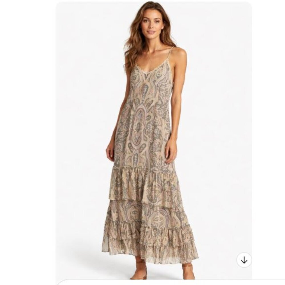 NWOT LOVE SAM Malta Paisley Maxi Dress Size Medium - Picture 12 of 12